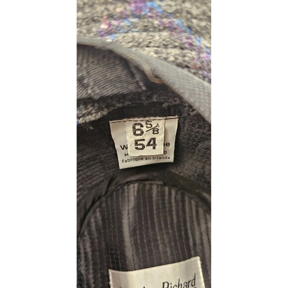 Jonathan Richards Robbie Grey Wool Tweed Fedora 54/ 6 5/8 NWT - Picture 8 of 8